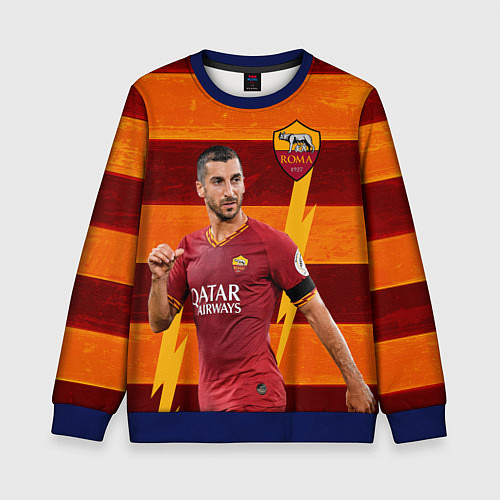 Детский свитшот Henrikh Mkhitaryan Roma / 3D-Синий – фото 1