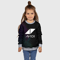 Свитшот детский AVICII RAIBOW STYLE, цвет: 3D-меланж — фото 2