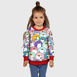 Свитшот детский Пингвины, цвет: 3D-красный — фото 2