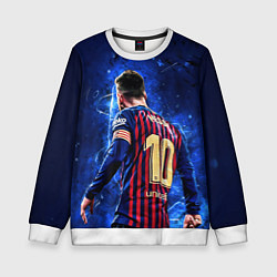 Свитшот детский Leo Messi Лео Месси 10, цвет: 3D-белый