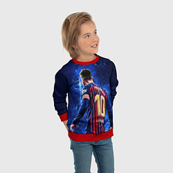 Свитшот детский Leo Messi Лео Месси 10, цвет: 3D-красный — фото 2