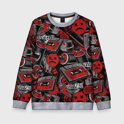 Детский свитшот Hip hop Urban style / 3D-Меланж – фото 1