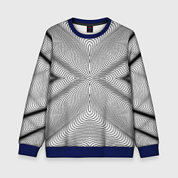 Свитшот детский Линии иллюзия, цвет: 3D-синий