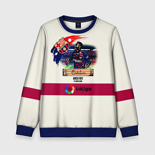 Детский свитшот Фати игрок Барселоны / 3D-Синий – фото 1