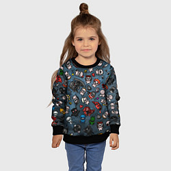 Свитшот детский Узор Исаака, цвет: 3D-черный — фото 2