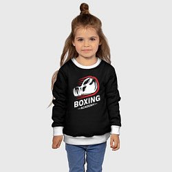 Свитшот детский Бокс, цвет: 3D-белый — фото 2