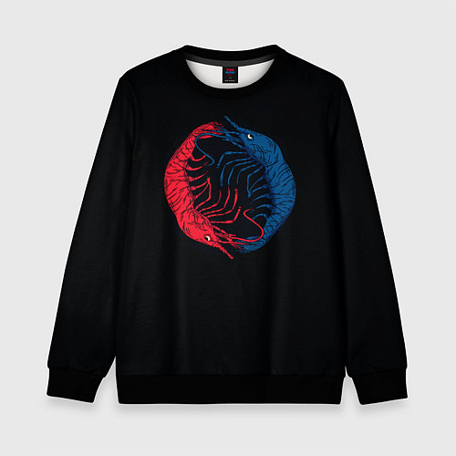 Детский свитшот Marine Dualism / 3D-Черный – фото 1