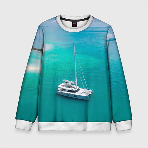 Детский свитшот ПАРУСНИК SAILBOAT Z / 3D-Белый – фото 1