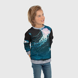 Свитшот детский Рисунок медуза, цвет: 3D-меланж — фото 2
