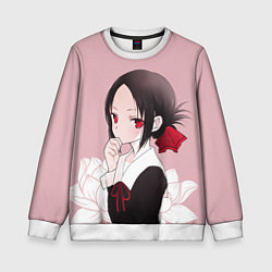 Свитшот детский Kaguya Flower, цвет: 3D-белый