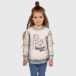Свитшот детский Сестры Димитреску, цвет: 3D-меланж — фото 2