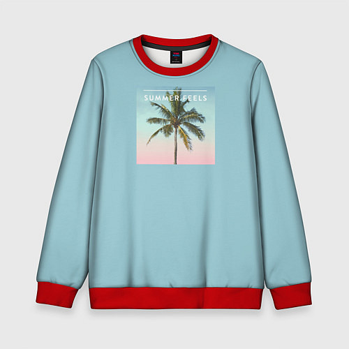 Детский свитшот Летние ощущения / 3D-Красный – фото 1