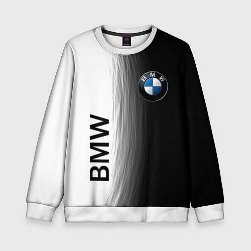 Детский свитшот Black and White BMW / 3D-Белый – фото 1