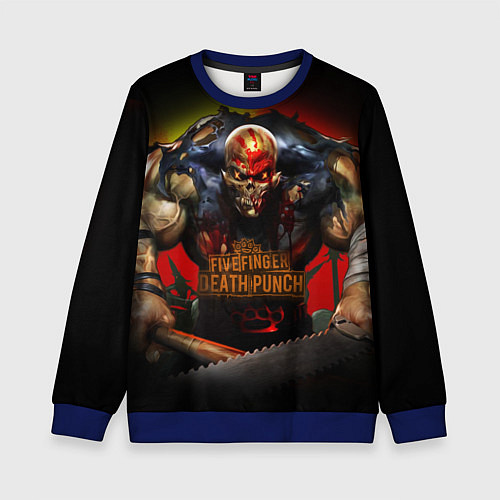 Детский свитшот Five Finger Death Punch Skull / 3D-Синий – фото 1