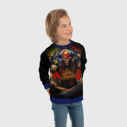 Свитшот детский Five Finger Death Punch Skull, цвет: 3D-синий — фото 2