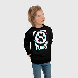 Свитшот детский Furry, цвет: 3D-черный — фото 2