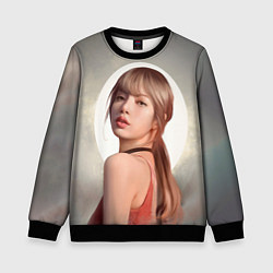 Свитшот детский Лиса маслом, цвет: 3D-черный