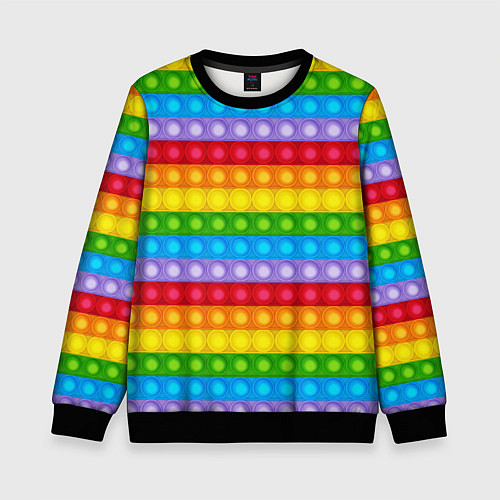 Детский свитшот Pop It / 3D-Черный – фото 1