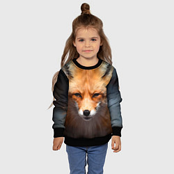 Свитшот детский Хитрая лисица, цвет: 3D-черный — фото 2