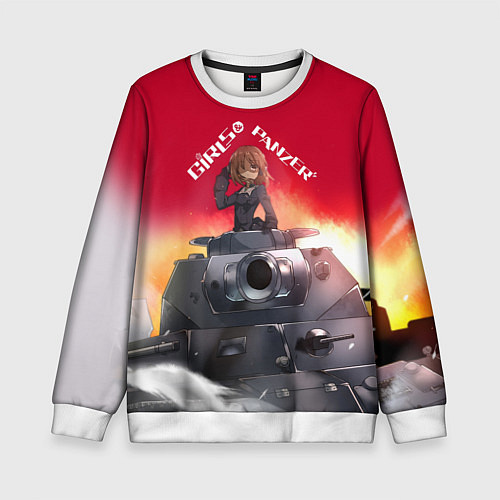 Детский свитшот Girls und Panzer Девушки и танки z / 3D-Белый – фото 1