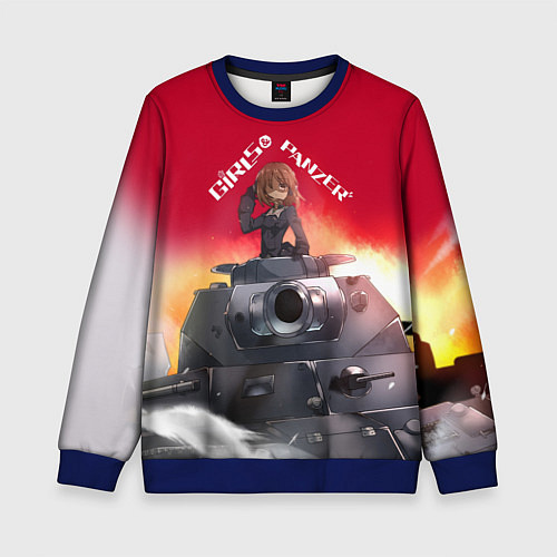 Детский свитшот Girls und Panzer Девушки и танки z / 3D-Синий – фото 1