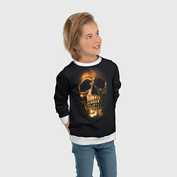 Свитшот детский Golden Skull, цвет: 3D-белый — фото 2
