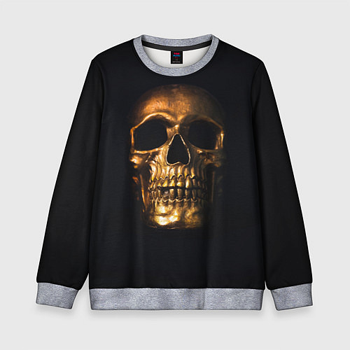 Детский свитшот Golden Skull / 3D-Меланж – фото 1