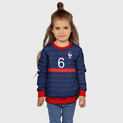 Свитшот детский Погба футболист Франция, цвет: 3D-красный — фото 2