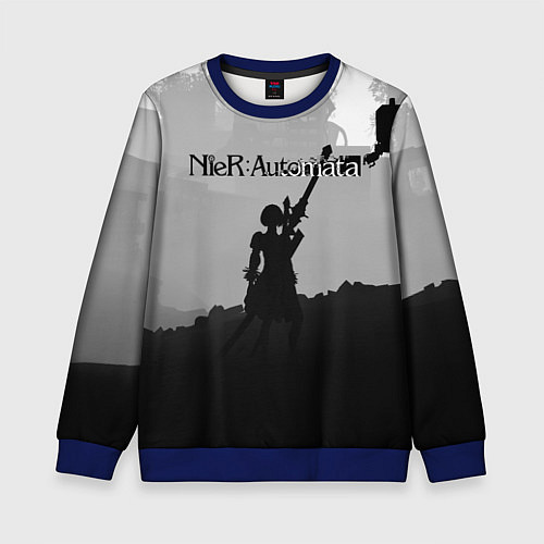 Детский свитшот Nier Automata Z / 3D-Синий – фото 1