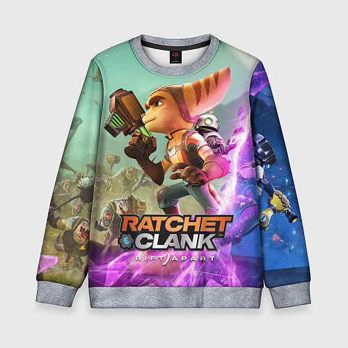 Детский свитшот Ratchet & Clank: Rift Apart / 3D-Меланж – фото 1