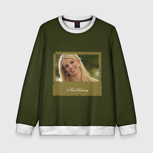 Детский свитшот Free Britney / 3D-Белый – фото 1