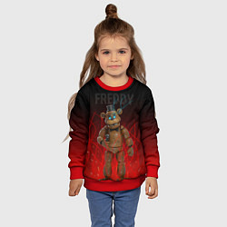 Свитшот детский FNAF FREDDY, цвет: 3D-красный — фото 2