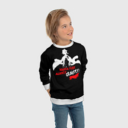 Свитшот детский Чуя Накахара бродячие псы, цвет: 3D-белый — фото 2