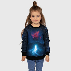 Свитшот детский Душа идущая в космос Soul space Z, цвет: 3D-черный — фото 2