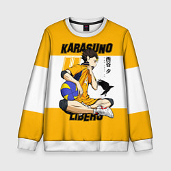 Свитшот детский Юу Нишиноя из Карасуно Haikyu!!, цвет: 3D-белый