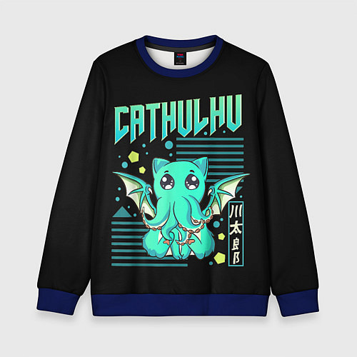 Детский свитшот CatHulhu / 3D-Синий – фото 1