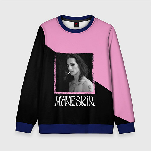 Детский свитшот Maneskin Domiano / 3D-Синий – фото 1