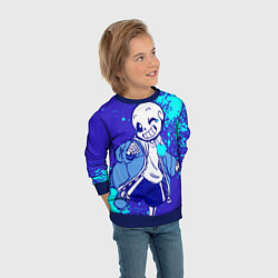 Свитшот детский UNDERTALE SANS BLUE, цвет: 3D-синий — фото 2