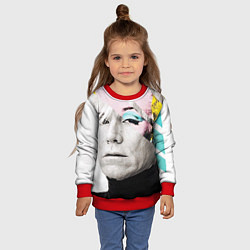 Свитшот детский Энди Уорхол Andy Warhol, цвет: 3D-красный — фото 2