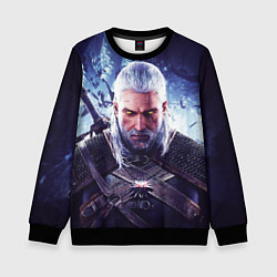 Свитшот детский THE WITCHER GERALT OF RIVIA, цвет: 3D-черный