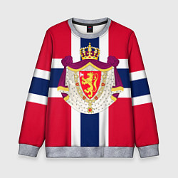 Детский свитшот Норвегия Флаг и герб Норвегии