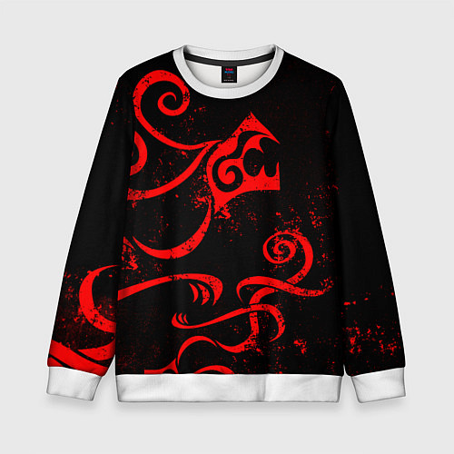 Детский свитшот ТАТУИРОВКА ДРАКЕНА / 3D-Белый – фото 1