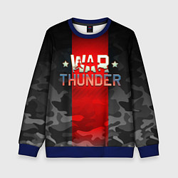Свитшот детский WAR THUNDER ВАР ТАНДЕР, цвет: 3D-синий