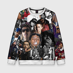 Свитшот детский Короли Рэпа KING RAP, цвет: 3D-белый