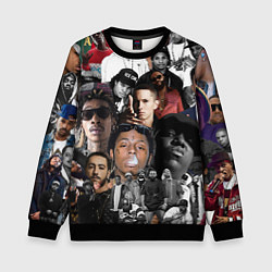Свитшот детский Короли Рэпа KING RAP, цвет: 3D-черный