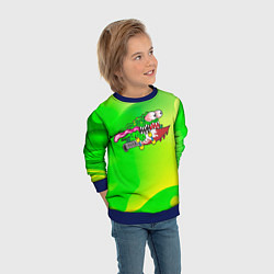 Свитшот детский Лизун на скейте, цвет: 3D-синий — фото 2