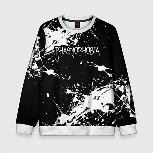 Детский свитшот Phasmophobia краска / 3D-Белый – фото 1