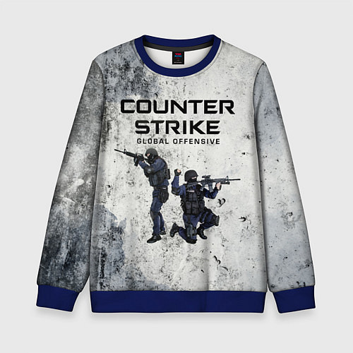 Детский свитшот COUNTER TERRORIST CS GO Z / 3D-Синий – фото 1
