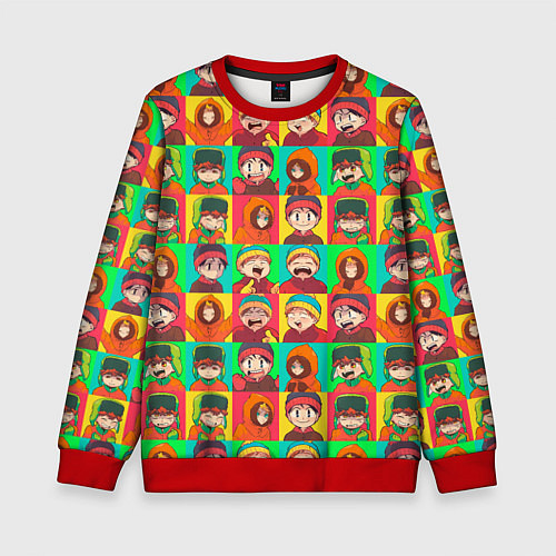 Детский свитшот Аниме Южный парк / 3D-Красный – фото 1