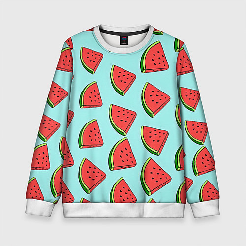 Детский свитшот Дольки арбузов / 3D-Белый – фото 1